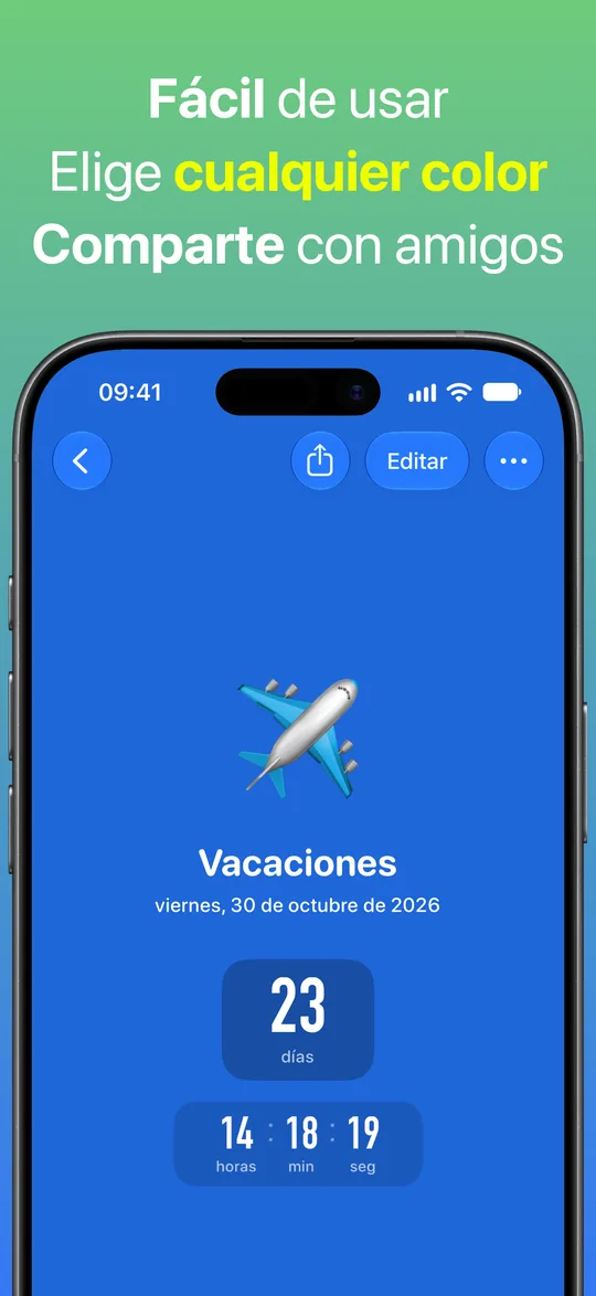 Una cuenta atrás de vacaciones con fondo azul: faltan 23 días, 14 horas, 18 minutos y 19 segundos para el viernes 30 de octubre.